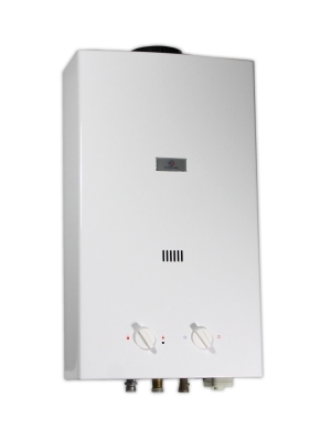 Nieuw!  De 12 liter, 20 Kilowatt propaan geiser voor indoor gebruik van Eccotemp.