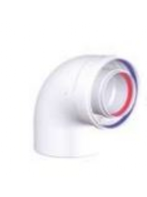 Concentrisch 90 graden bocht Male/Female