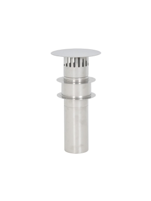 RVS afvoerset 110 mm. dakdoorvoer (TTulpe Indoor B-10/11)