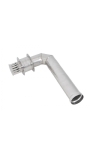 RVS afvoerset met wanddoorvoer, 90 mm aansl.  Voor TTulpe Indoor B-6 | Propaangeiser.nl